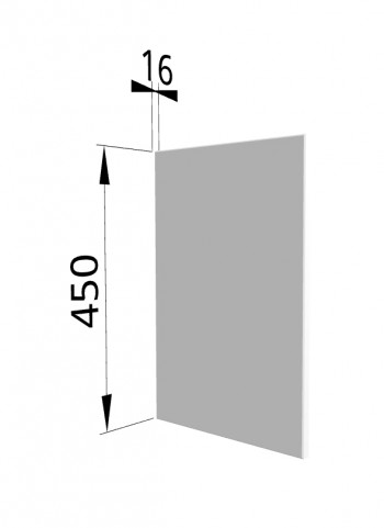 Панель торцевая (для шкафа горизонтального высокого) ВПГ Ройс (Белый софт) в Солнечном - solnechnyj.mebel54.com | фото