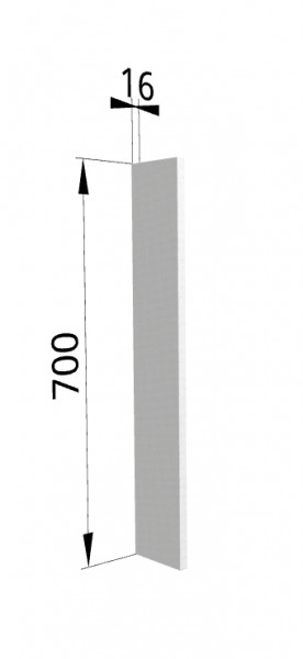 Панель торцевая (для шкафа верхнего торцевого) ПТ 400 Капри (Липа белый) в Солнечном - solnechnyj.mebel54.com | фото