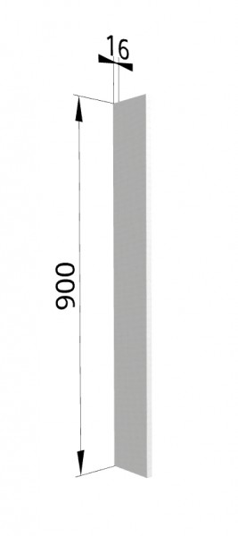 Панель торцевая (для шкафа верхнего торцевого высокого) ВПТ 400 Капри (Липа белый) в Солнечном - solnechnyj.mebel54.com | фото