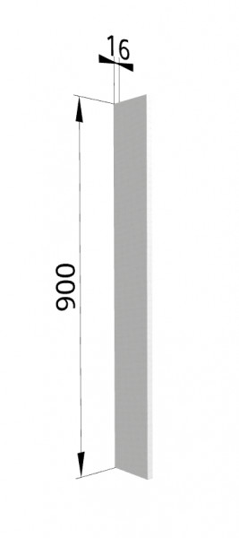Панель торцевая (для шкафа верхнего торцевого высокого) ВПТ 400 Ройс (Графит софт) в Солнечном - solnechnyj.mebel54.com | фото