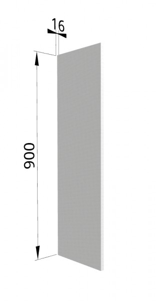 Панель торцевая (для шкафа верхнего высокого) ВП Капри (Липа белый) в Солнечном - solnechnyj.mebel54.com | фото