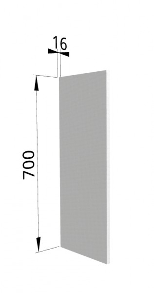Панель торцевая (для шкафа верхнего высотой 700 мм) П Мелисса (Бежевый скин) в Солнечном - solnechnyj.mebel54.com | фото