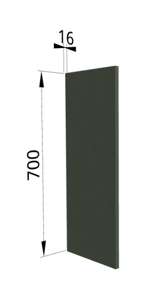 Панель торцевая П Квадро (для шкафа верхнего) Оливково-зеленый в Солнечном - solnechnyj.mebel54.com | фото
