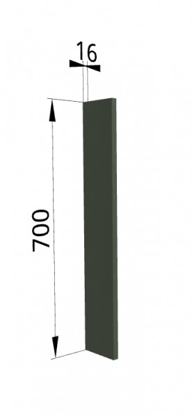 Панель торцевая ПТ 400 Квадро (для шкафа торцевого верхнего) Оливково-зеленый в Солнечном - solnechnyj.mebel54.com | фото