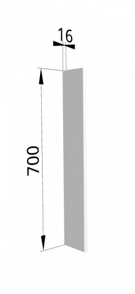 Панель торцевая ПТ 400 Ройс (для шкафа торцевого верхнего) Белый софт в Солнечном - solnechnyj.mebel54.com | фото