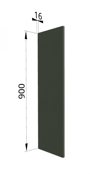 Панель торцевая ВП Квадро (для шкафа верхнего высокого) Оливково-зеленый в Солнечном - solnechnyj.mebel54.com | фото