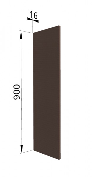 Панель торцевая ВП Квадро (для шкафа верхнего высокого) Шоколад кожа в Солнечном - solnechnyj.mebel54.com | фото