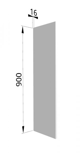 Панель торцевая ВП Ройс (для шкафа верхнего высокого) Белый софт в Солнечном - solnechnyj.mebel54.com | фото