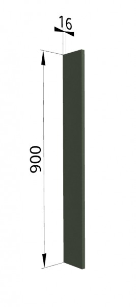 Панель торцевая ВПТ 400 Квадро (для шкафа торцевого верхнего) Оливково-зеленый в Солнечном - solnechnyj.mebel54.com | фото