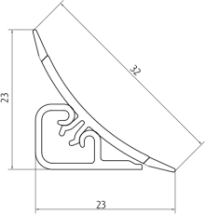 Плинтус LB-23, L=3000мм, умбрия темная в Солнечном - solnechnyj.mebel54.com | фото