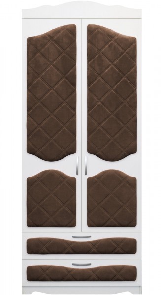 Шкаф 2-х створчатый с ящиками серии Иллюзия 08 Шоколад в Солнечном - solnechnyj.mebel54.com | фото