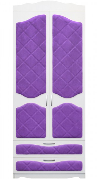 Шкаф 2-х створчатый с ящиками серии Иллюзия 32 Фиолетовый в Солнечном - solnechnyj.mebel54.com | фото