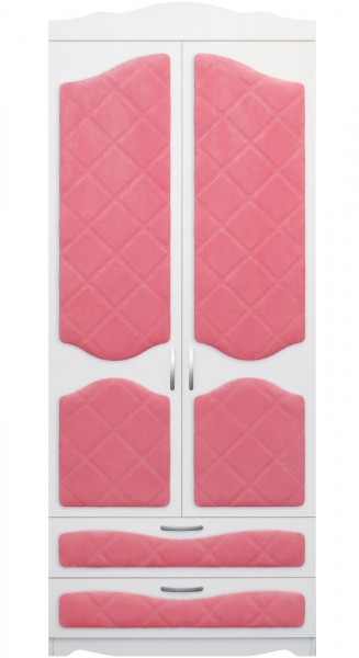 Шкаф 2-х створчатый с ящиками серии Иллюзия 89 Розовый в Солнечном - solnechnyj.mebel54.com | фото