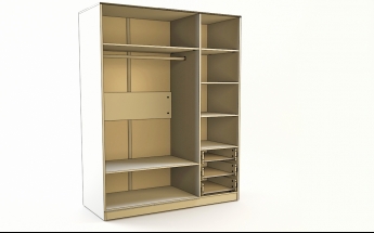 Шкаф 3-х створчатый с ящиками Бэлла (Выбеленное дерево/Белый) в Солнечном - solnechnyj.mebel54.com | фото