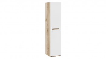 Шкаф для белья с 1-ой дверью «Фьюжн» Дуб Делано/Белый глянец в Солнечном - solnechnyj.mebel54.com | фото