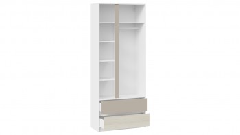 Шкаф для одежды комбинированный «Сканди» Дуб Гарден/Белый/Глиняный серый в Солнечном - solnechnyj.mebel54.com | фото