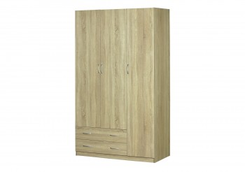 Шкаф для платья и белья 3-х дверный без зеркала Дуб Сонома в Солнечном - solnechnyj.mebel54.com | фото