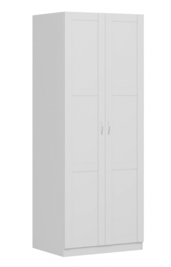 Шкаф двухдверный Пегас сборный белый в Солнечном - solnechnyj.mebel54.com | фото
