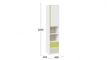 Шкаф комбинированный «Сканди» Дуб Гарден/Белый/Зеленый в Солнечном - solnechnyj.mebel54.com | фото