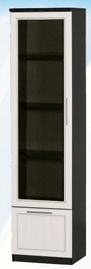 Шкаф средний с ящиком и стеклодверью ДЛЯ ГОСТИНОЙ ШСЯС-450 Венге/Дуб выбеленный в Солнечном - solnechnyj.mebel54.com | фото