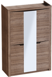 Шкаф трехдверный Соренто Дуб стирлинг/Кофе структурный матовый в Солнечном - solnechnyj.mebel54.com | фото