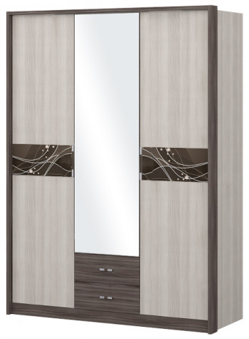Шкаф трехстворчаты с зеркалом Шк68.1 Николь в Солнечном - solnechnyj.mebel54.com | фото