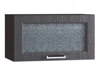 Шкаф верхний горизонтальный со стеклом 600, ШВГС 600 (Клен серый/корпус венге) в Солнечном - solnechnyj.mebel54.com | фото