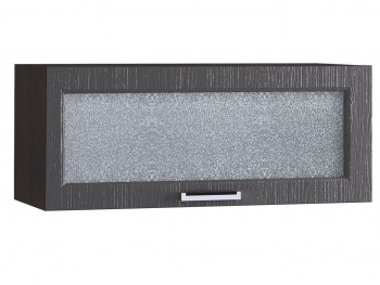 Шкаф верхний горизонтальный со стеклом 800, ШВГС 800 (Клен серый/корпус венге) в Солнечном - solnechnyj.mebel54.com | фото