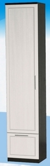 Шкаф высокий с ящиком ДЛЯ ГОСТИНОЙ ШВЯ-450 Венге/Дуб выбеленный в Солнечном - solnechnyj.mebel54.com | фото