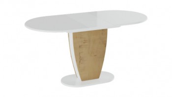 Стол обеденный «Монреаль» Тип 1 (Белый глянец/Бунратти) в Солнечном - solnechnyj.mebel54.com | фото