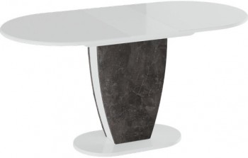 Стол обеденный «Монреаль» Тип 1 (Белый глянец/Моод темный) в Солнечном - solnechnyj.mebel54.com | фото