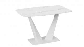 Стол раздвижной «Фабио» Тип 1 (Белый мрамор матовый) в Солнечном - solnechnyj.mebel54.com | фото