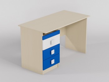 Стол (прямая столешница) Скай люкс (Синий/Белый/корпус Клен) в Солнечном - solnechnyj.mebel54.com | фото
