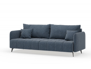Валериан диван трёхместный прямой Синий, ткань RICO FLEX 101 в Солнечном - solnechnyj.mebel54.com | фото