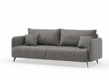 Валериан диван трёхместный прямой Стальной, ткань RICO FLEX 9292 в Солнечном - solnechnyj.mebel54.com | фото